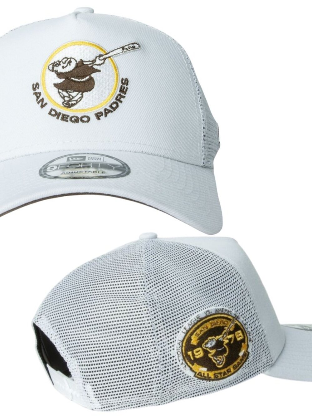 New Era San Diego Padres 9FORTY Trucker Adjustable Hat Cap 1978 ASG Patch